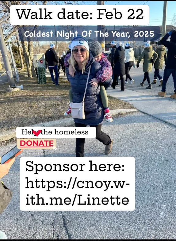 Linette Moore participating in a community fundraising walk